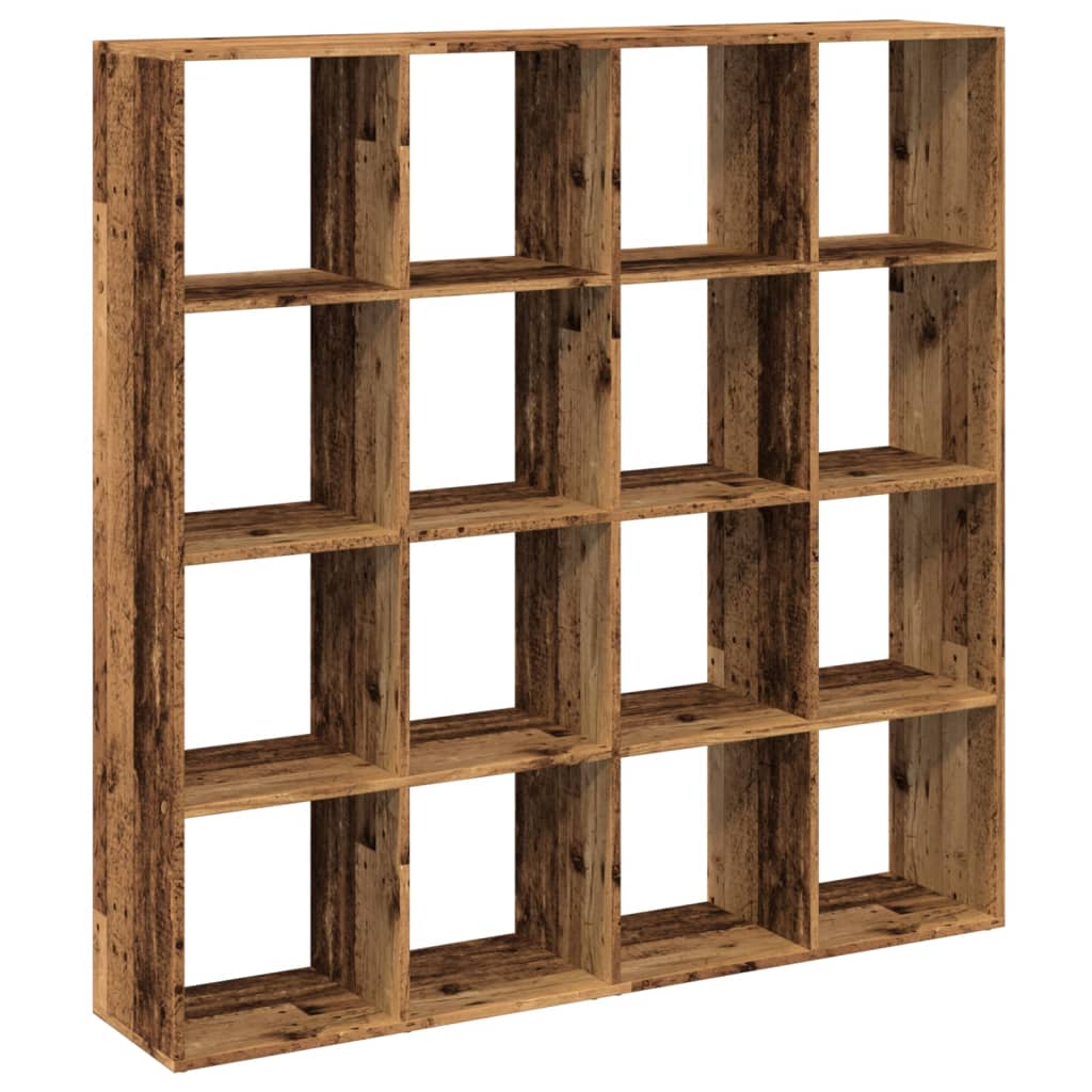 vidaXL Regał, stare drewno, 137,5x29x137,5 cm, materiał drewnopochodny