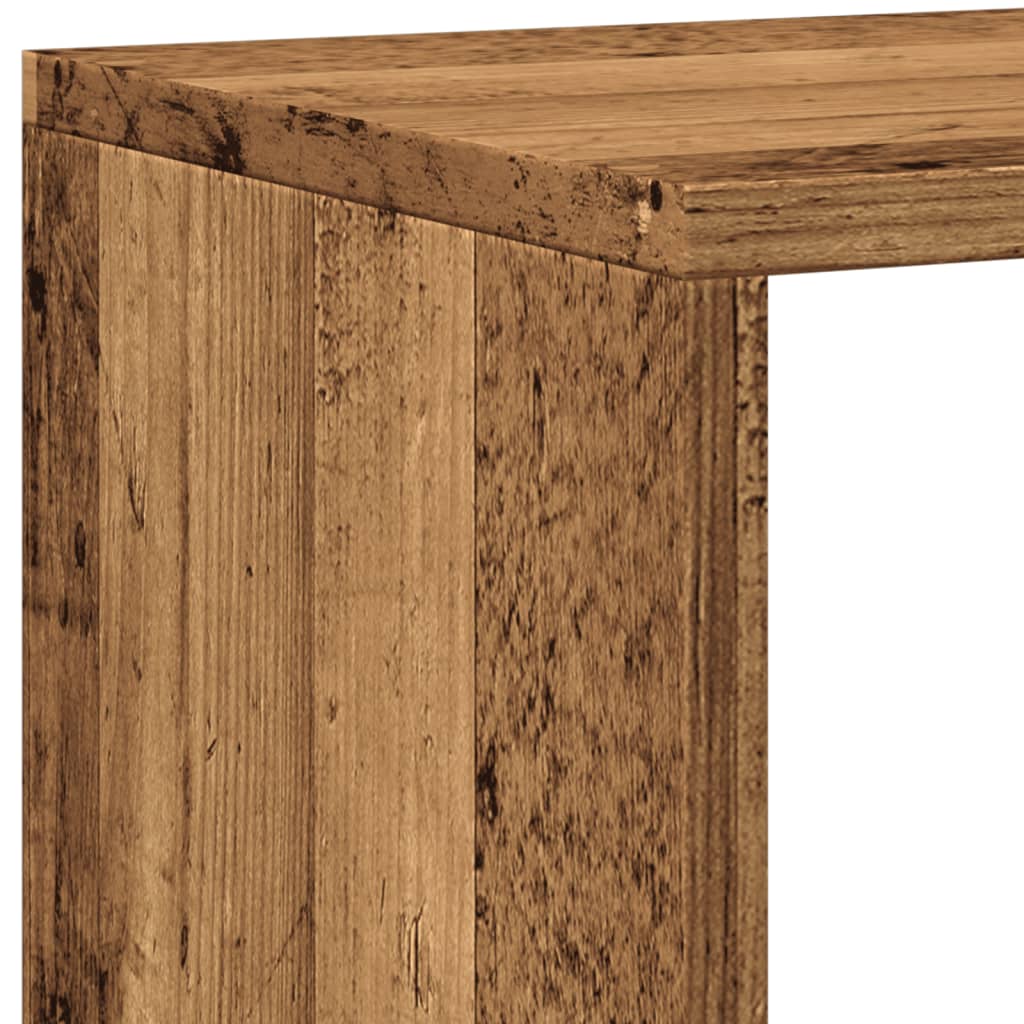 vidaXL Regał, stare drewno, 137,5x29x137,5 cm, materiał drewnopochodny
