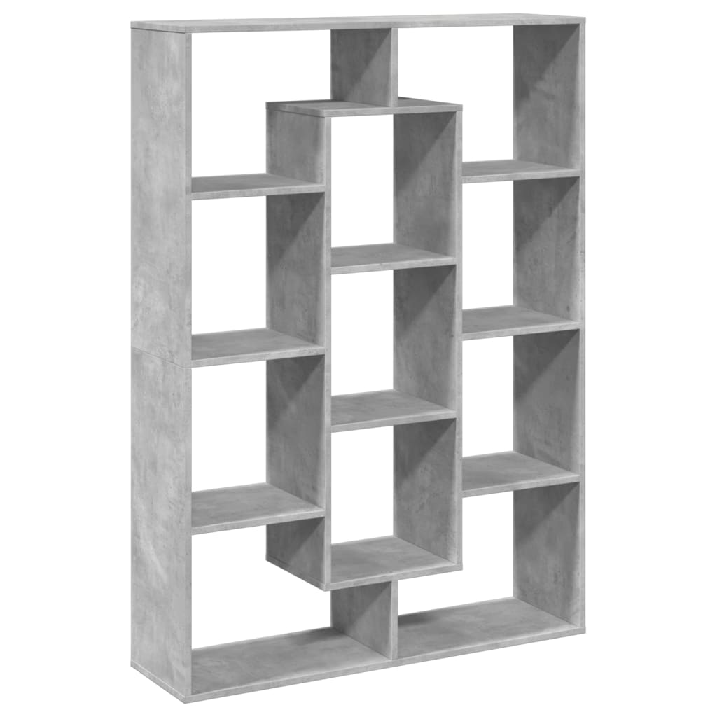 vidaXL Regał, szarość betonu, 102x29x143 cm, materiał drewnopochodny