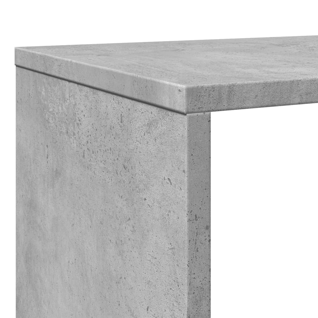 vidaXL Regał, szarość betonu, 102x29x143 cm, materiał drewnopochodny