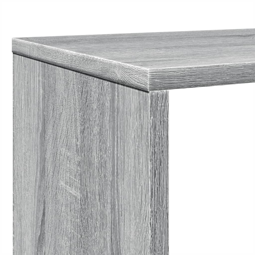 vidaXL Regał, szary dąb sonoma, 102x29x143 cm, materiał drewnopochodny