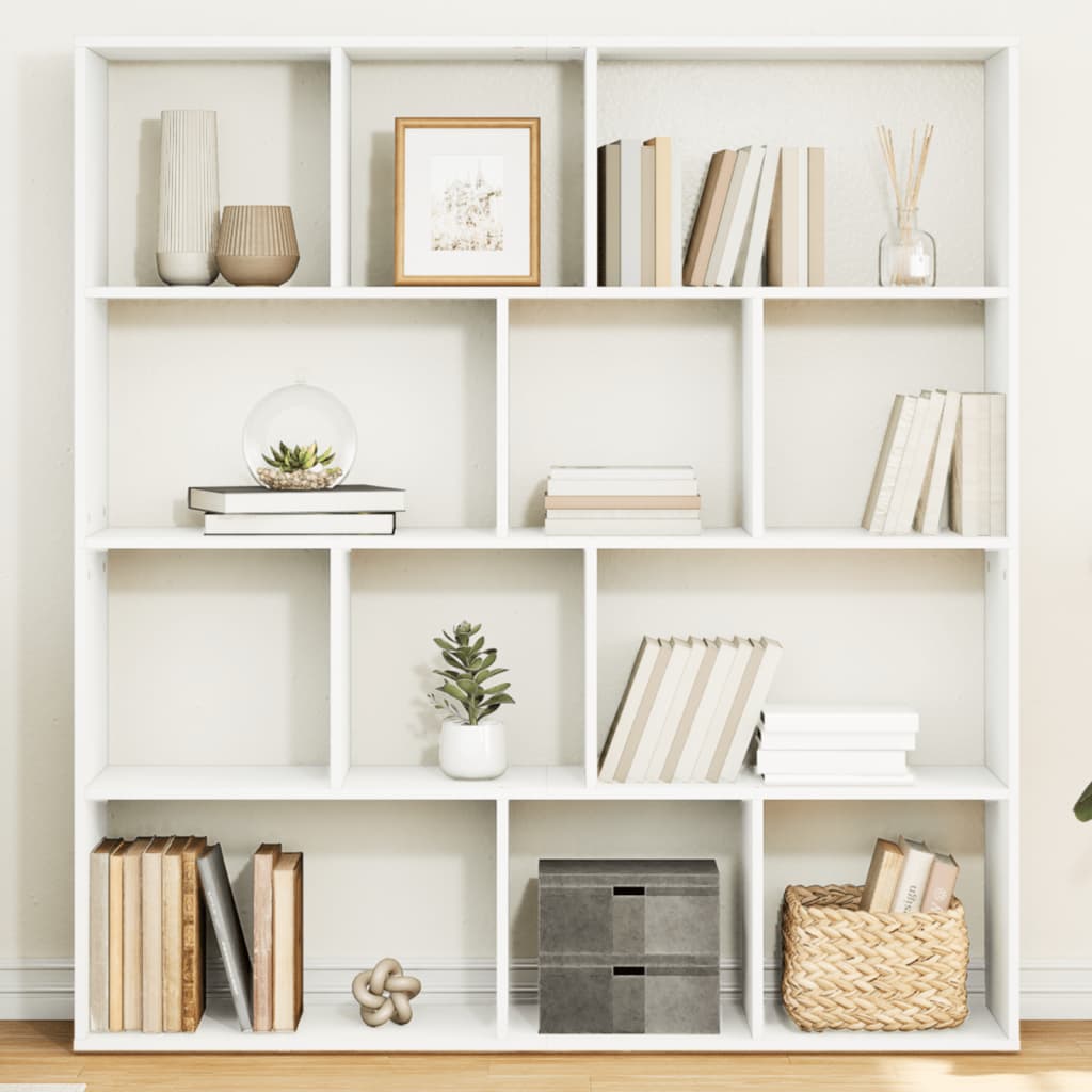 vidaXL Regał, biały, 132x29x141,5 cm, materiał drewnopochodny