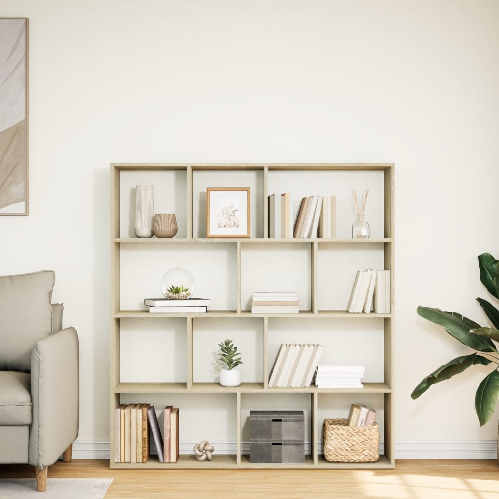 vidaXL Szafka, dąb sonoma, 132x29x141,5 cm, materiał drewnopochodny