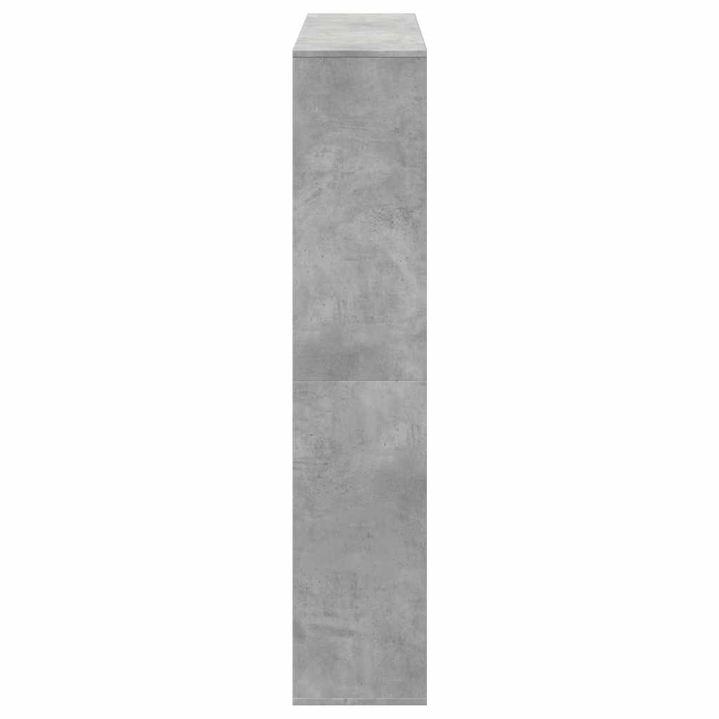 vidaXL Regał, szarość betonu, 132x29x141,5 cm, materiał drewnopochodny