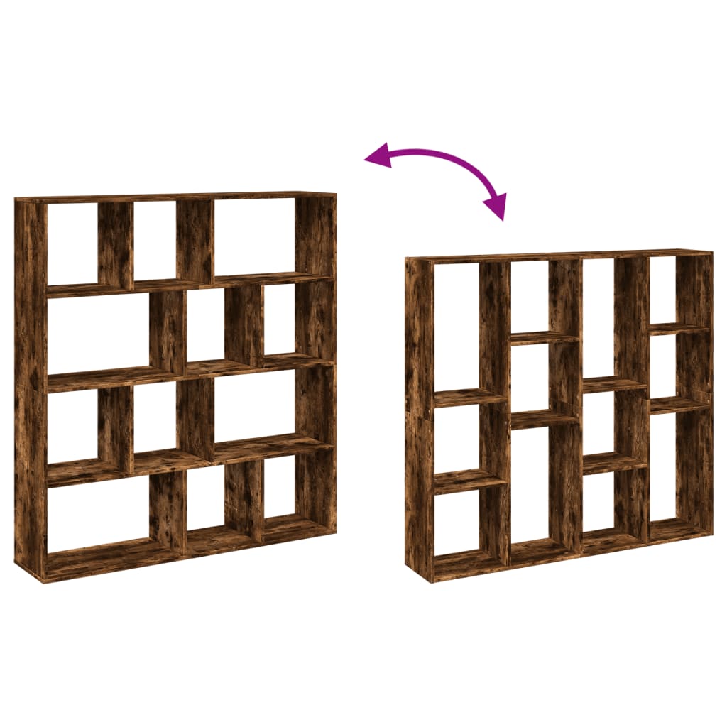vidaXL Regał, przydymiony dąb, 132x29x141,5cm, materiał drewnopochodny