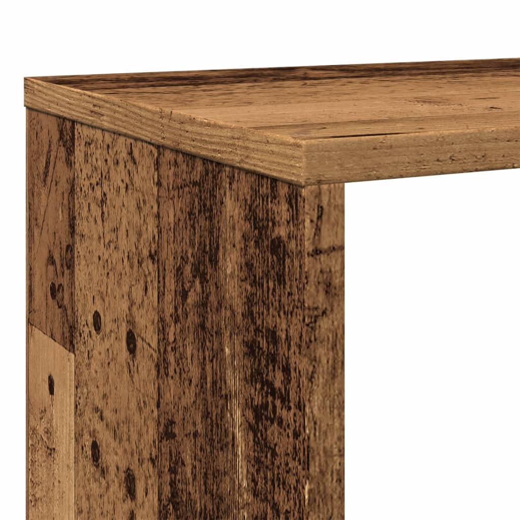 vidaXL Regał, stare drewno, 132x29x141,5 cm, materiał drewnopochodny