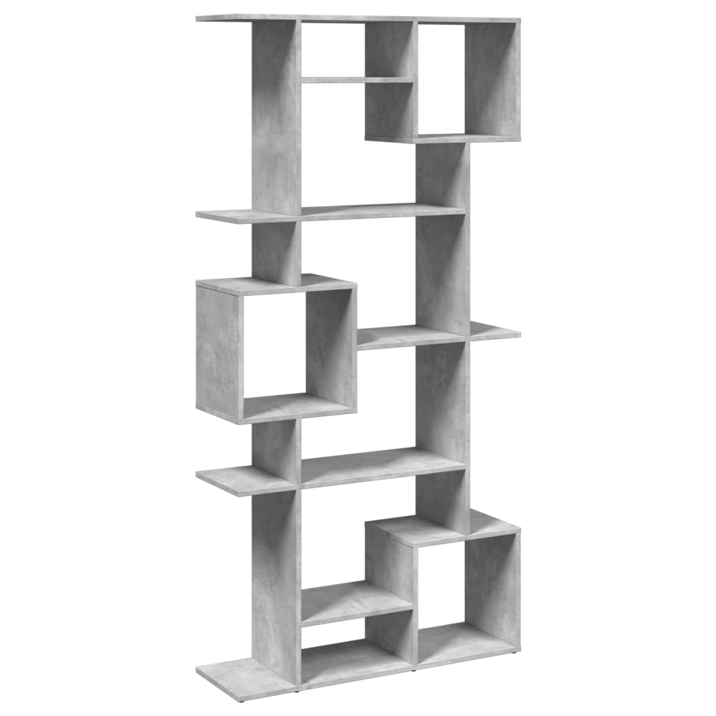vidaXL Regał, szarość betonu, 92x29x188 cm, materiał drewnopochodny