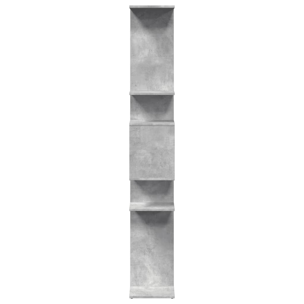 vidaXL Regał, szarość betonu, 92x29x188 cm, materiał drewnopochodny