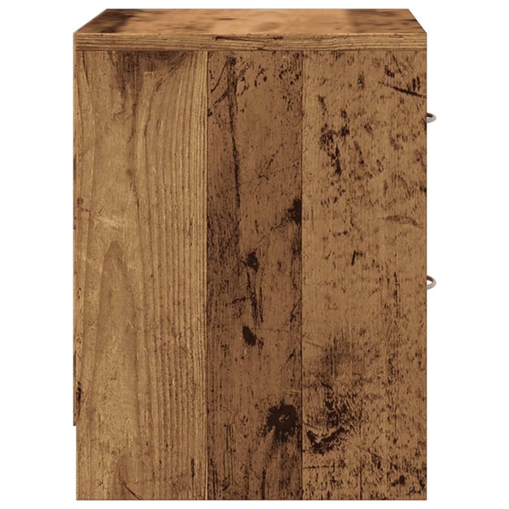 vidaXL Szafka nocna, stare drewno, 40x30x40cm, materiał drewnopochodny