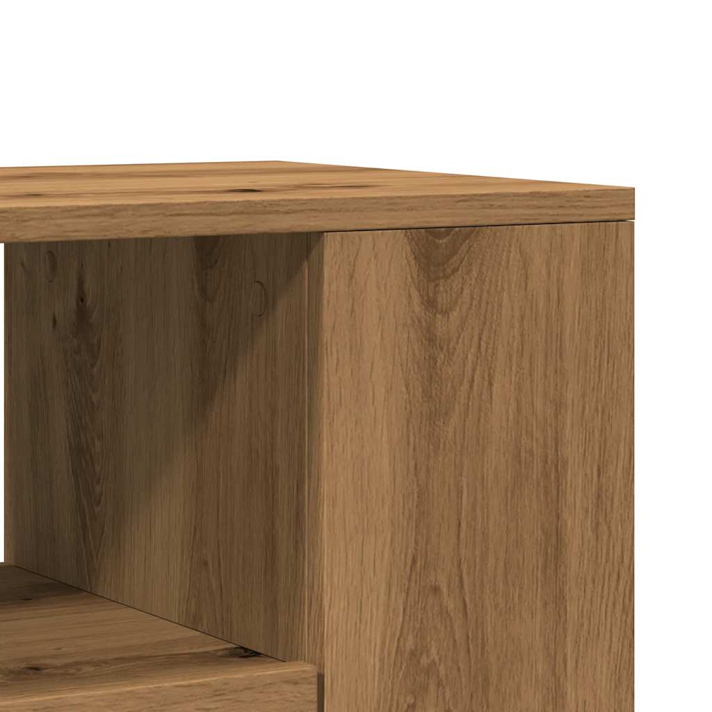 vidaXL Szafka pod TV z kółkami, dąb artisan, materiał drewnopochodny