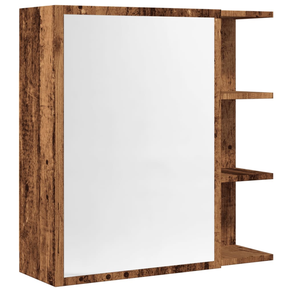vidaXL Szafka z lustrem, stare drewno, 62,5x20,5x64 cm