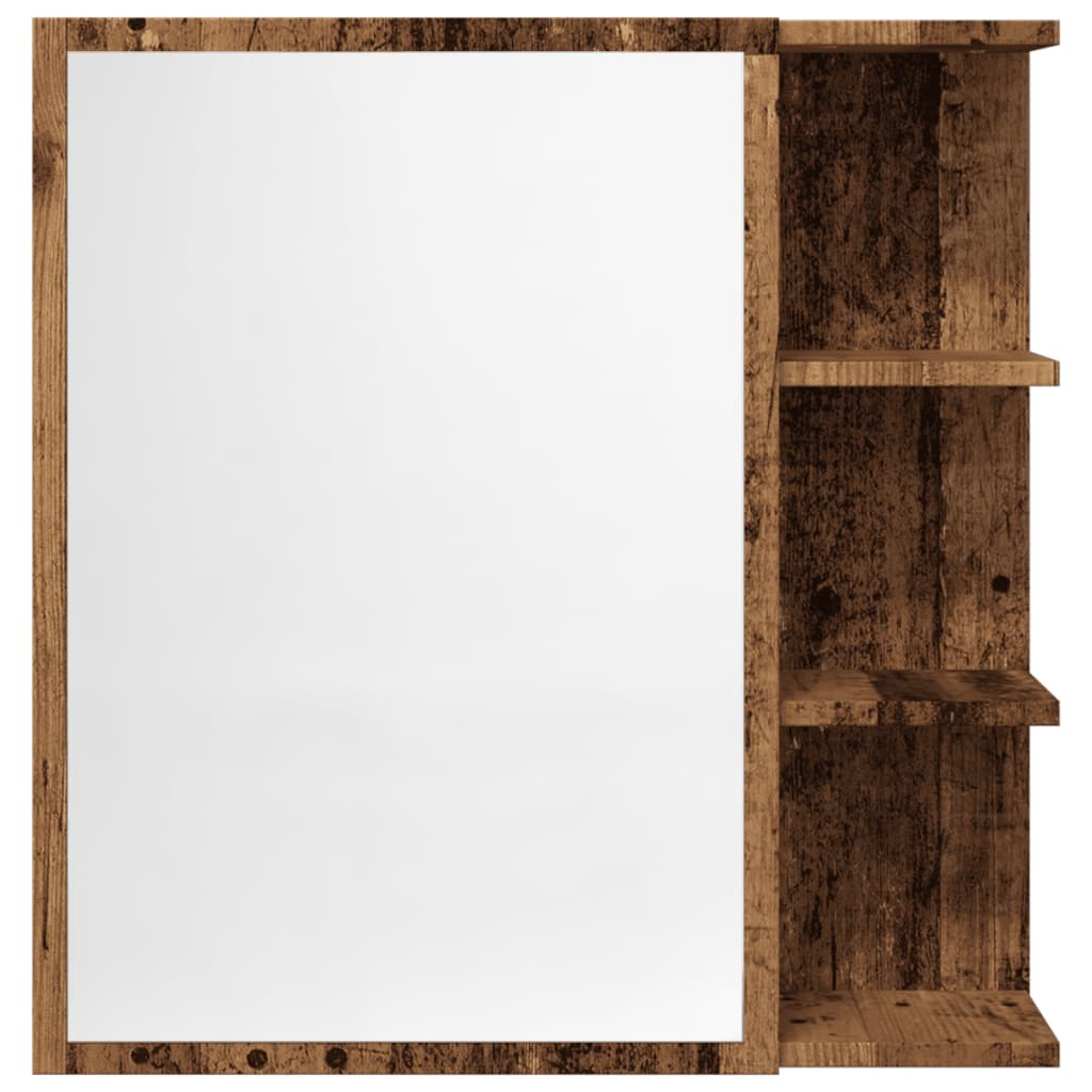 vidaXL Szafka z lustrem, stare drewno, 62,5x20,5x64 cm