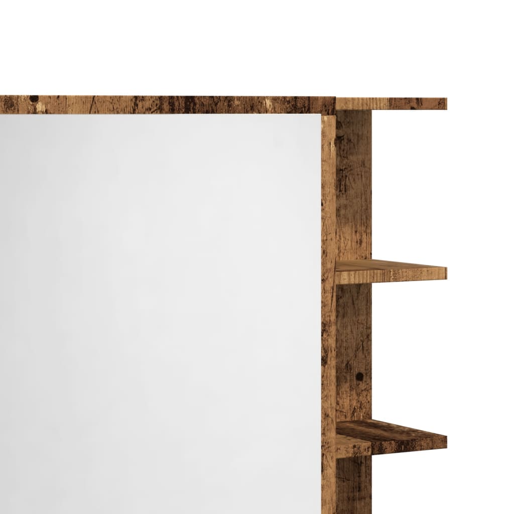 vidaXL Szafka z lustrem, stare drewno, 62,5x20,5x64 cm