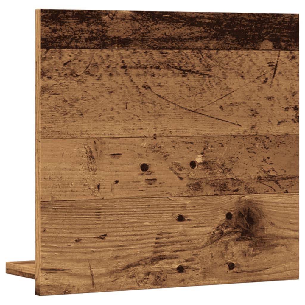 vidaXL Szafka łazienkowa z lustrem, stare drewno, 40x11x37 cm