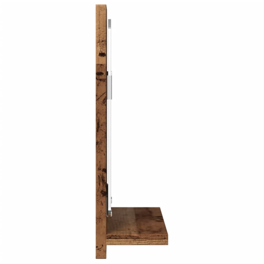 vidaXL Szafka łazienkowa z lustrem, stare drewno, 60x11x37 cm