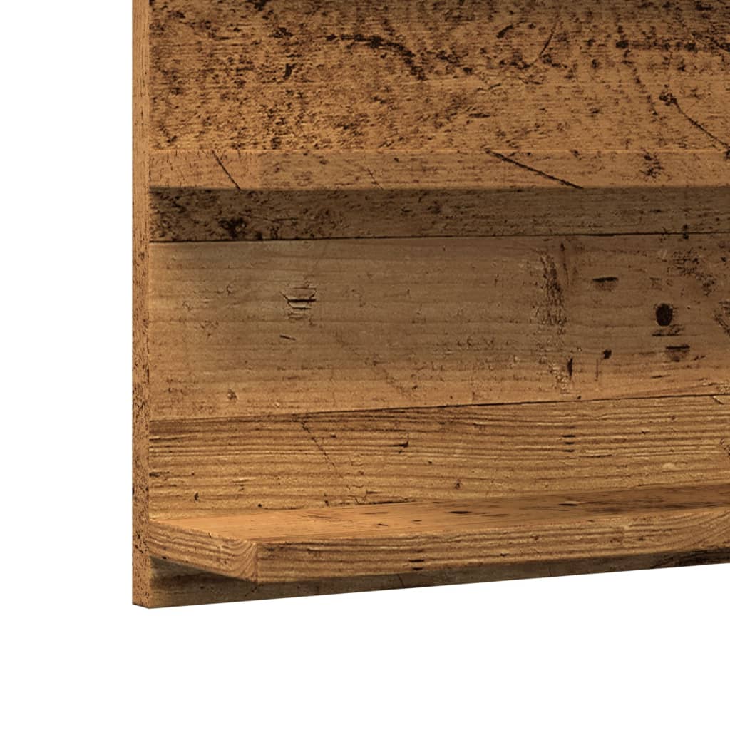 vidaXL Szafka łazienkowa z lustrem, stare drewno, 90x11x45 cm