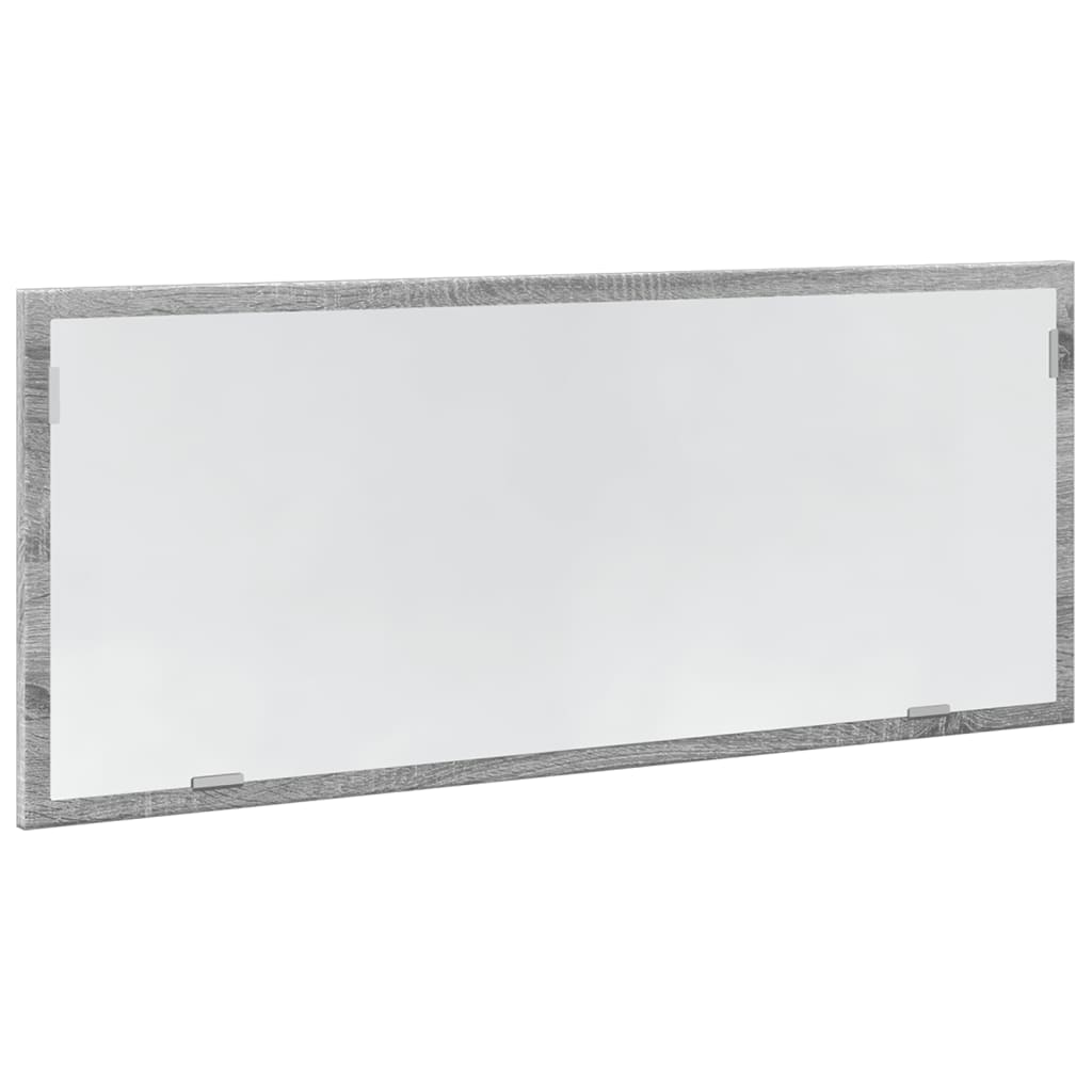 vidaXL Lustro łazienkowe z LED, szary dąb sonoma, 100x8,5x37 cm