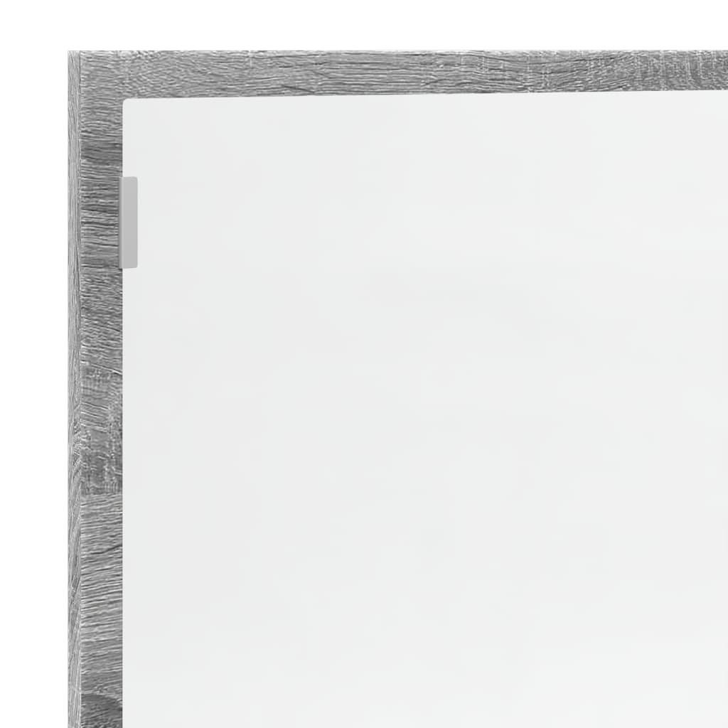 vidaXL Lustro łazienkowe z LED, szary dąb sonoma, 100x8,5x37 cm