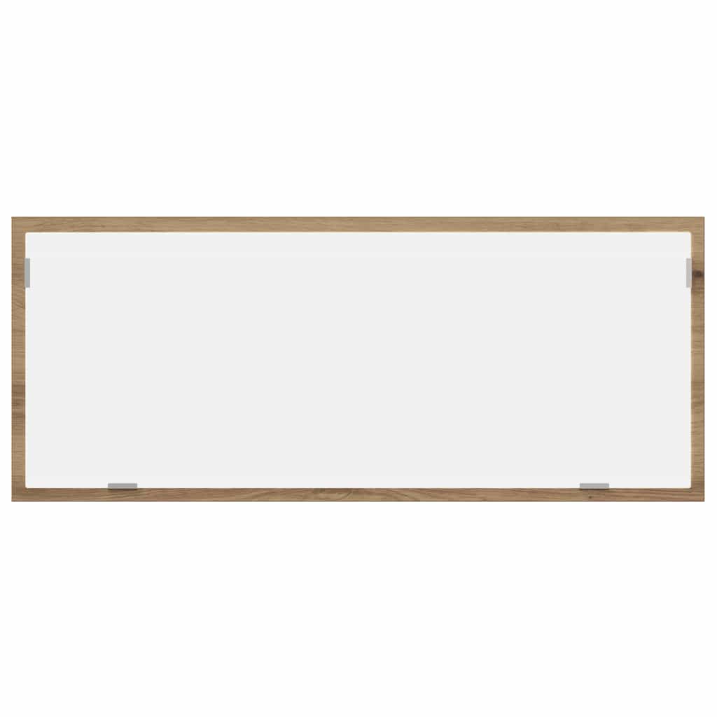 vidaXL Lustro łazienkowe z LED, dąb artisan, 100x8,5x37 cm