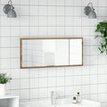 vidaXL Lustro łazienkowe z LED, dąb artisan, 100x8,5x37 cm
