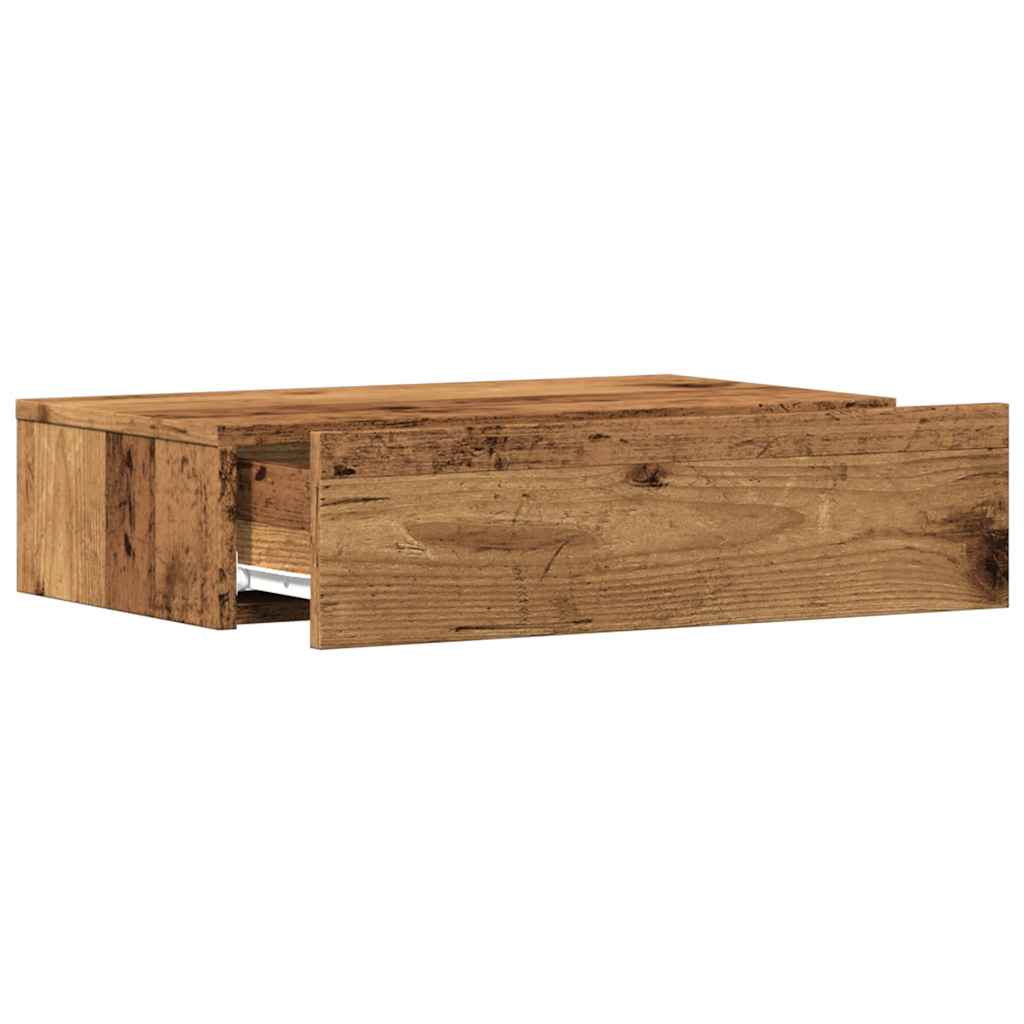 vidaXL Szafka telewizyjna z LED, stare drewno, 60x35x15,5 cm