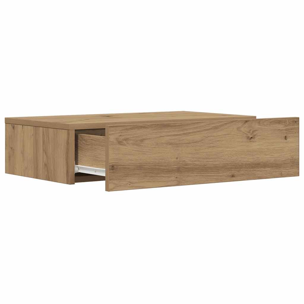 vidaXL Szafka telewizyjna z LED, dąb artisan, 60x35x15,5 cm