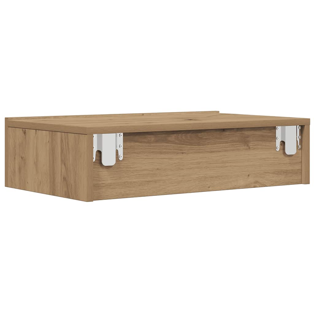 vidaXL Szafka telewizyjna z LED, dąb artisan, 60x35x15,5 cm