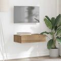 vidaXL Szafka telewizyjna z LED, dąb artisan, 60x35x15,5 cm