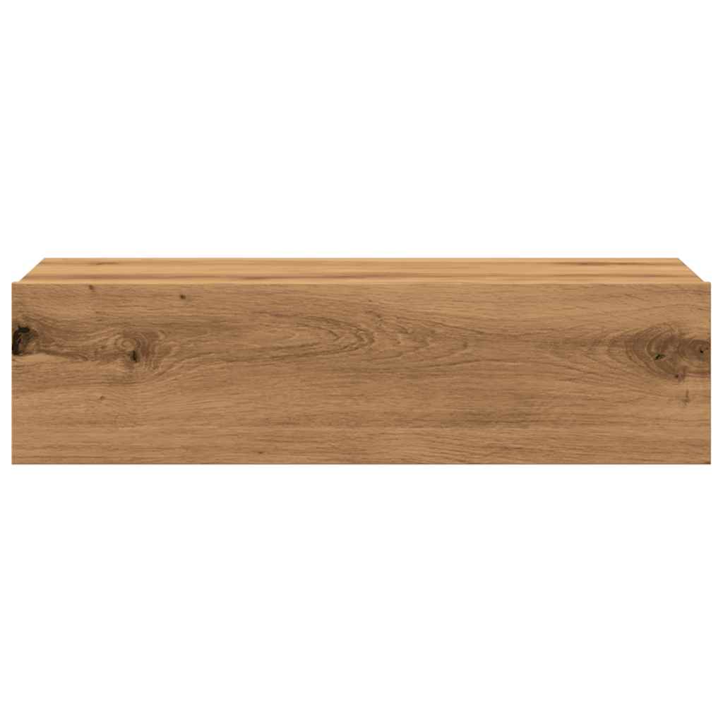 vidaXL Szafki pod TV z LED, 2 szt., dąb artisan, 60x35x15,5 cm