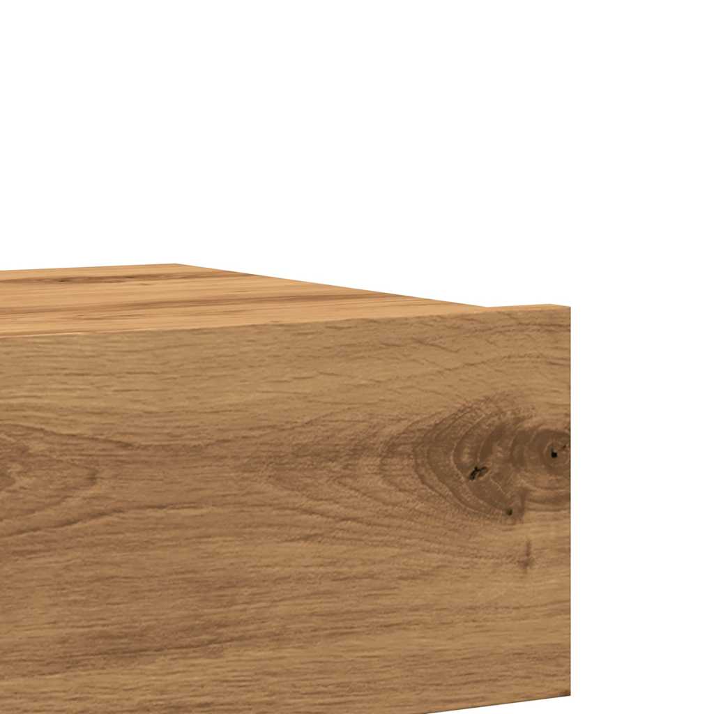 vidaXL Szafki pod TV z LED, 2 szt., dąb artisan, 60x35x15,5 cm