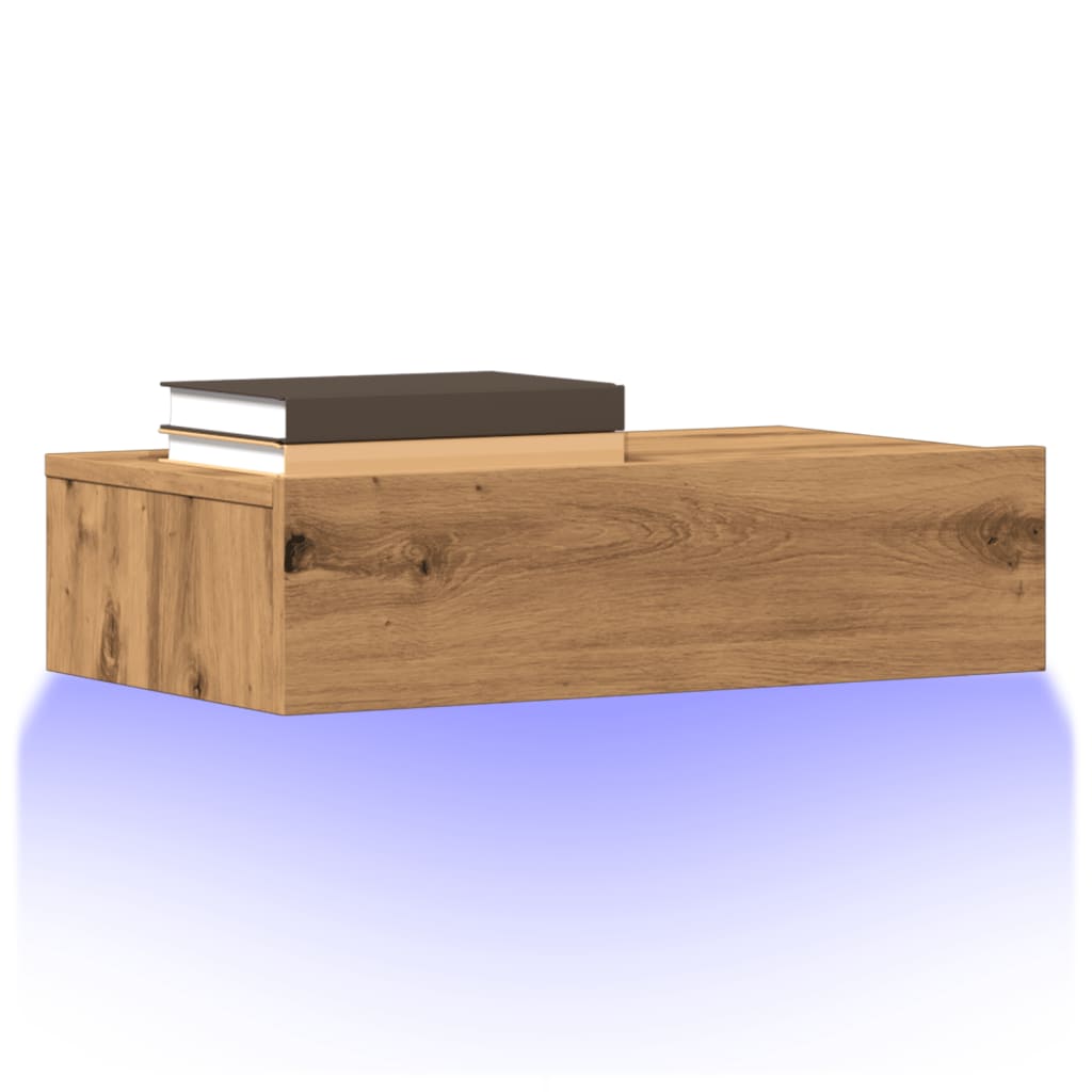 vidaXL Szafki pod TV z LED, 2 szt., dąb artisan, 60x35x15,5 cm