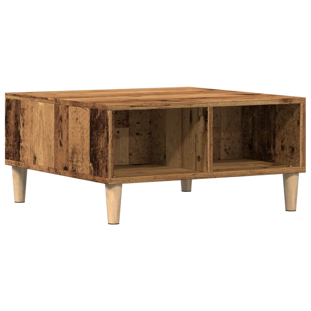 vidaXL Stolik kawowy, stare drewno, 60x60x30 cm