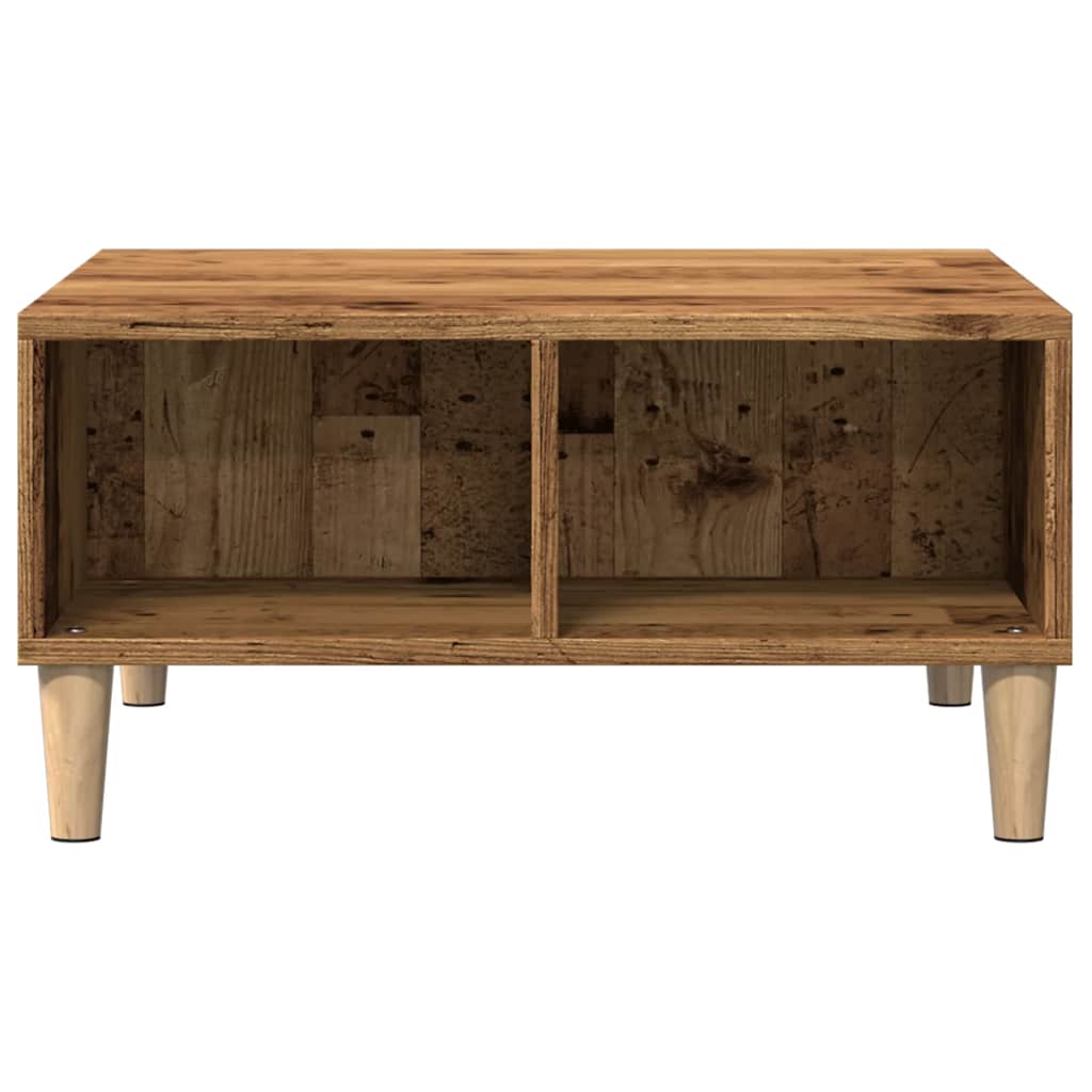 vidaXL Stolik kawowy, stare drewno, 60x60x30 cm