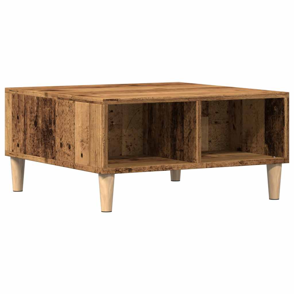 vidaXL Stolik kawowy, stare drewno, 60x60x30 cm
