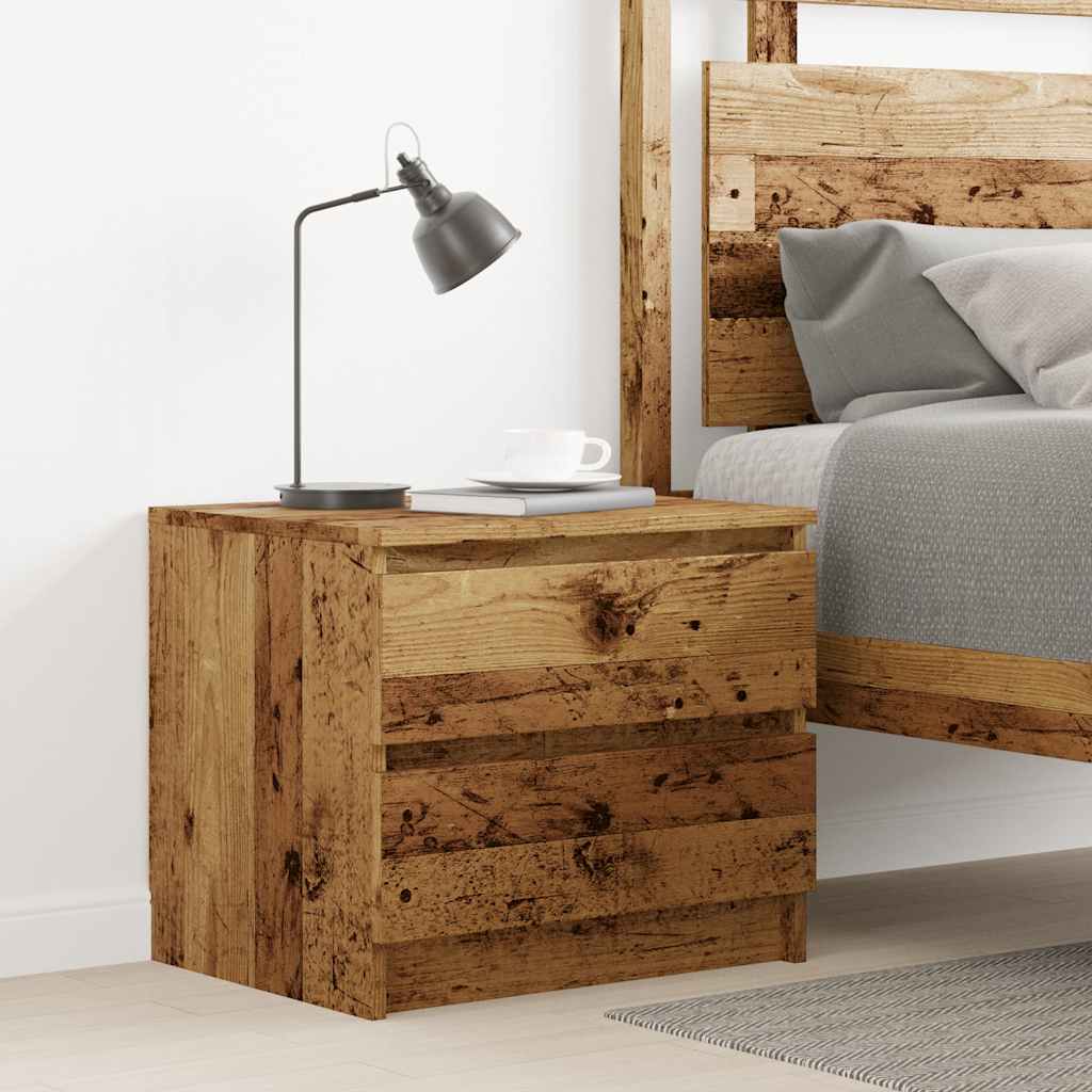 vidaXL Szafka nocna, stare drewno, 50x40x43.5 cm