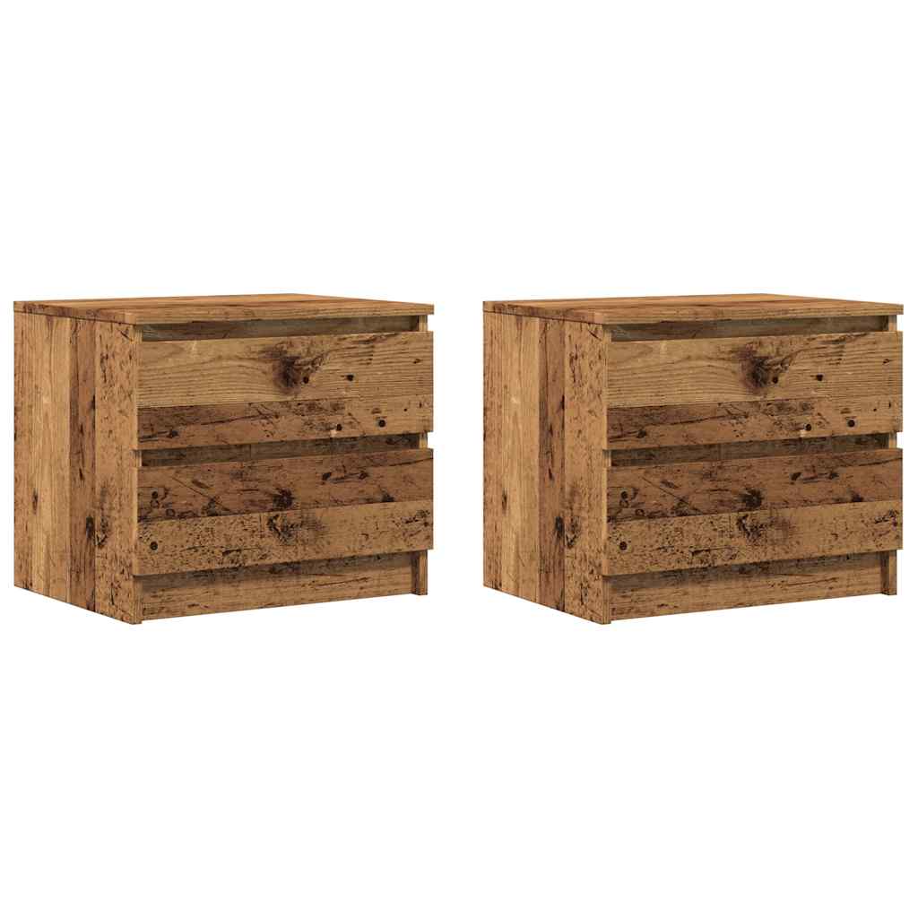 vidaXL Szafki nocne, 2 szt., stare drewno, 50x40x43.5 cm