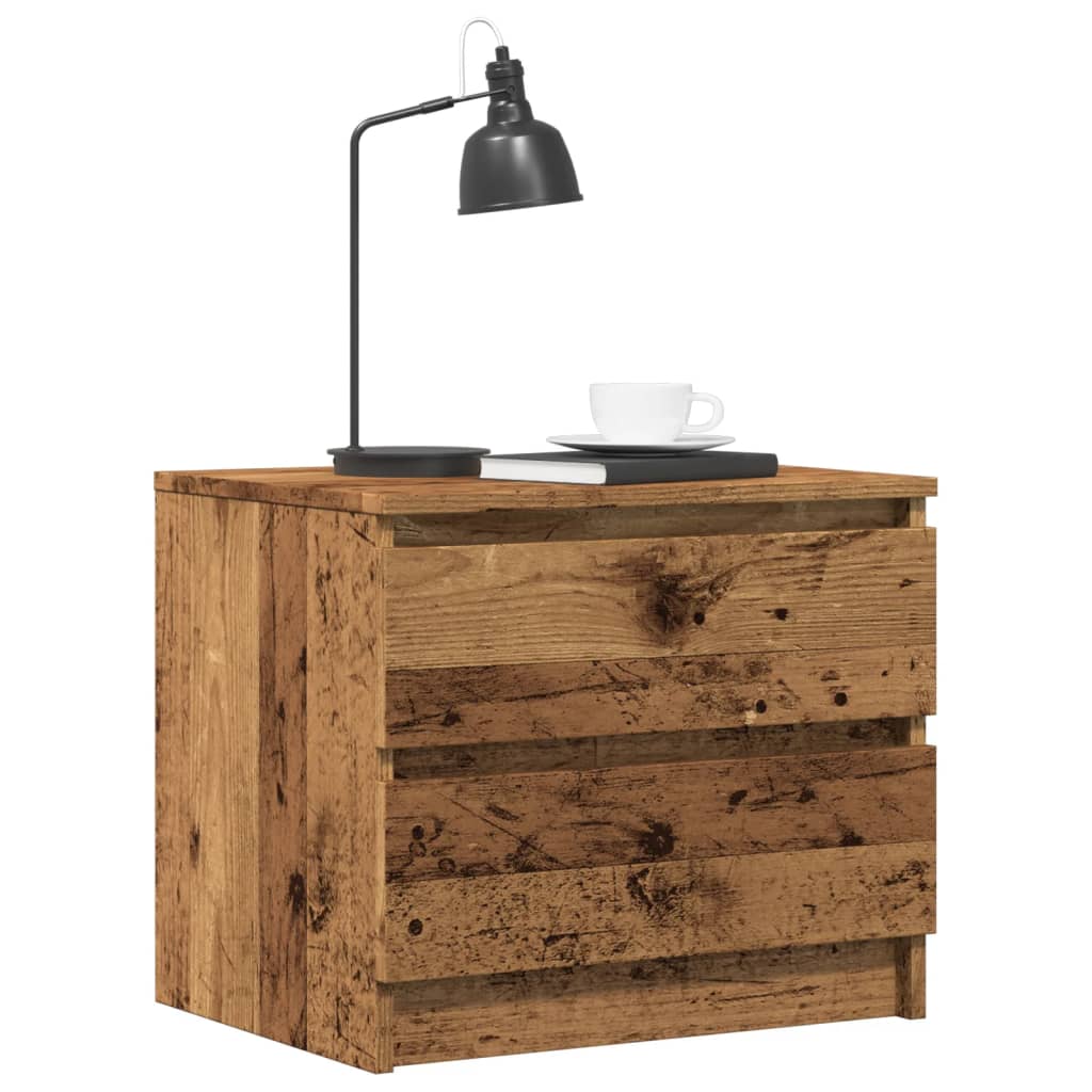 vidaXL Szafki nocne, 2 szt., stare drewno, 50x40x43.5 cm