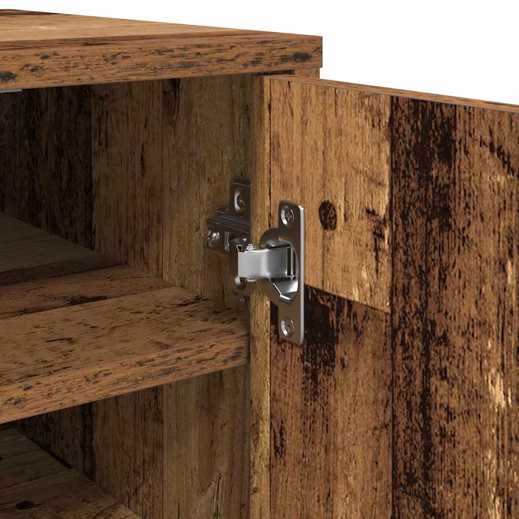 vidaXL Szafki na buty, 2 szt., stare drewno, 32x35x70cm, płyta wiórowa