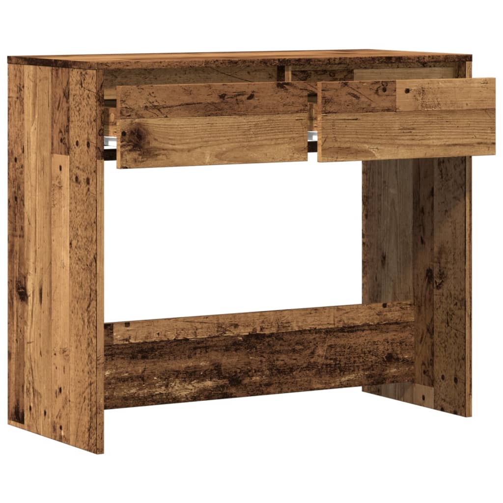 vidaXL Stolik konsolowy, stare drewno, 89x41x76,5 cm