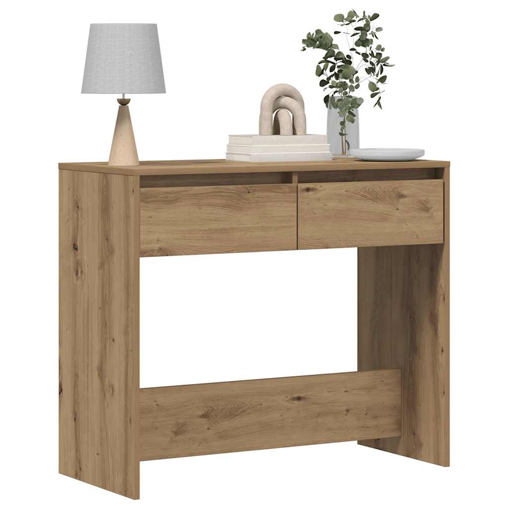 vidaXL Stolik konsolowy, dąb artisan, 89x41x76,5 cm