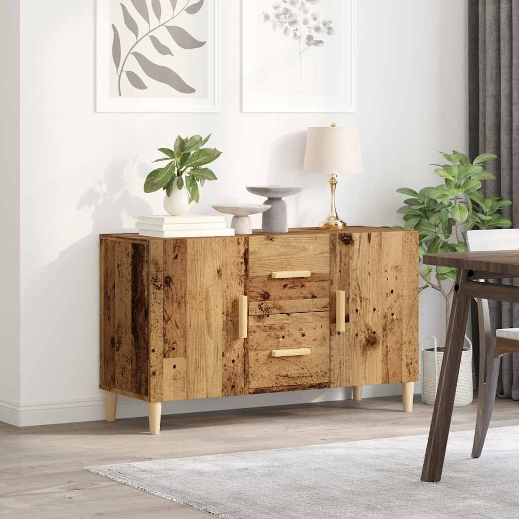 vidaXL Komoda, stare drewno, 100x36x60 cm, materiał drewnopochodny