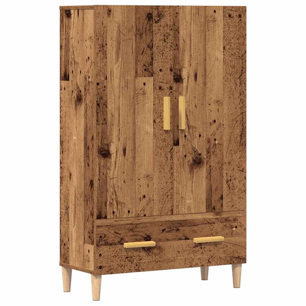 vidaXL Kredens, stare drewno, 70x31x115 cm, materiał drewnopochodny