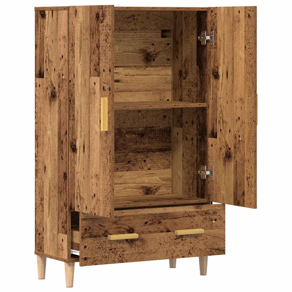 vidaXL Kredens, stare drewno, 70x31x115 cm, materiał drewnopochodny