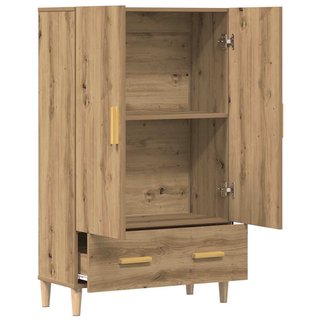 vidaXL Szafka, dąb artisian, 70x31x115 cm, materiał drewnopochodny