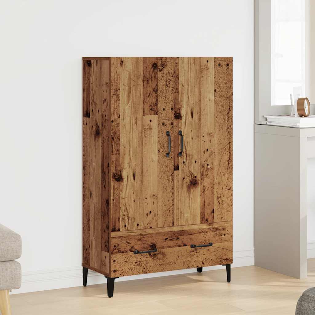 vidaXL Kredens, stare drewno, 70x31x115 cm, materiał drewnopochodny
