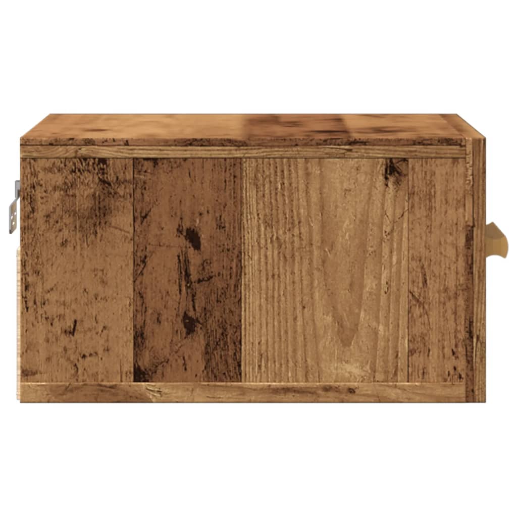 vidaXL Wiszące szafki nocne, 2 szt., stare drewno, 35x35x20 cm