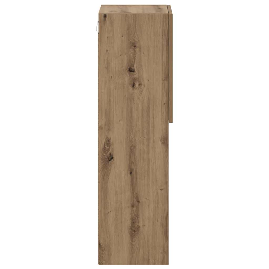 vidaXL Szafka TV z LED, dąb artisian, 30,5x30x102 cm