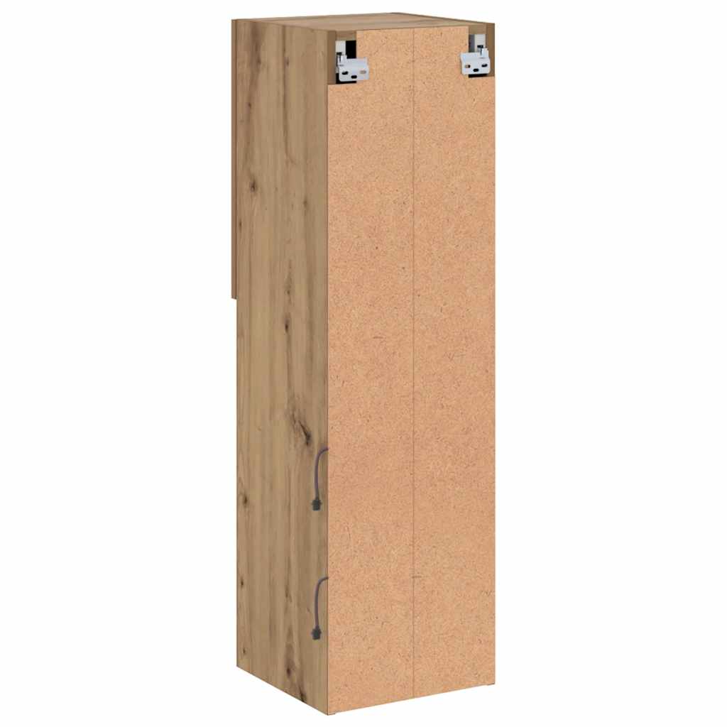 vidaXL Szafka TV z LED, dąb artisian, 30,5x30x102 cm