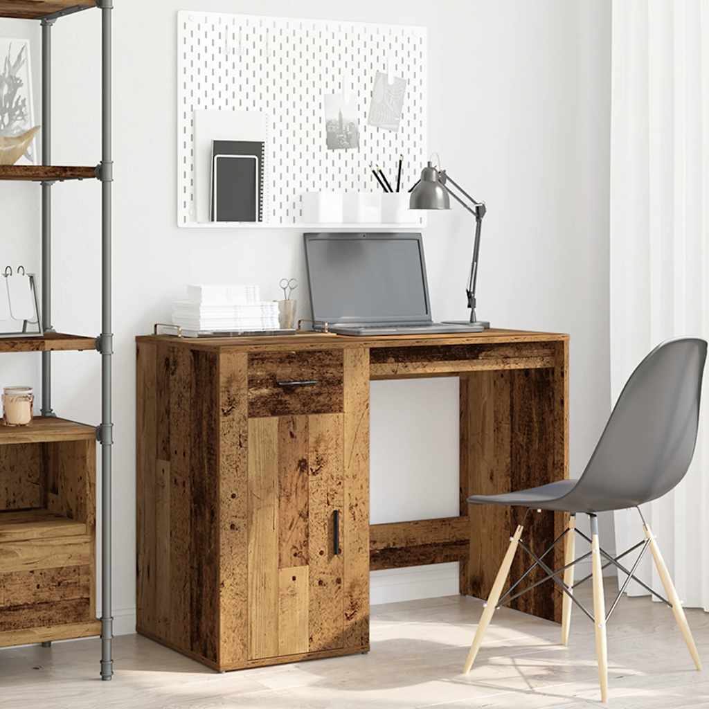vidaXL Biurko, stare drewno, 100x49x75 cm, materiał drewnopochodny