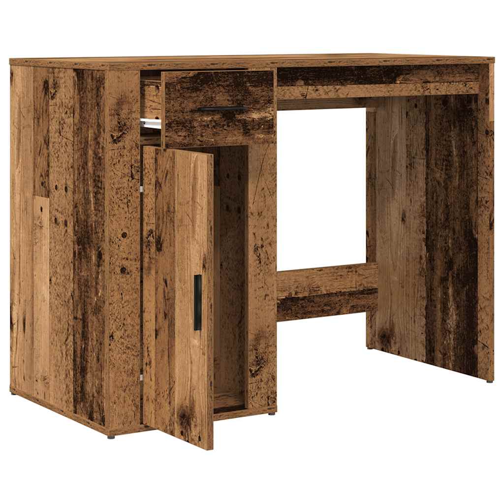 vidaXL Biurko, stare drewno, 100x49x75 cm, materiał drewnopochodny
